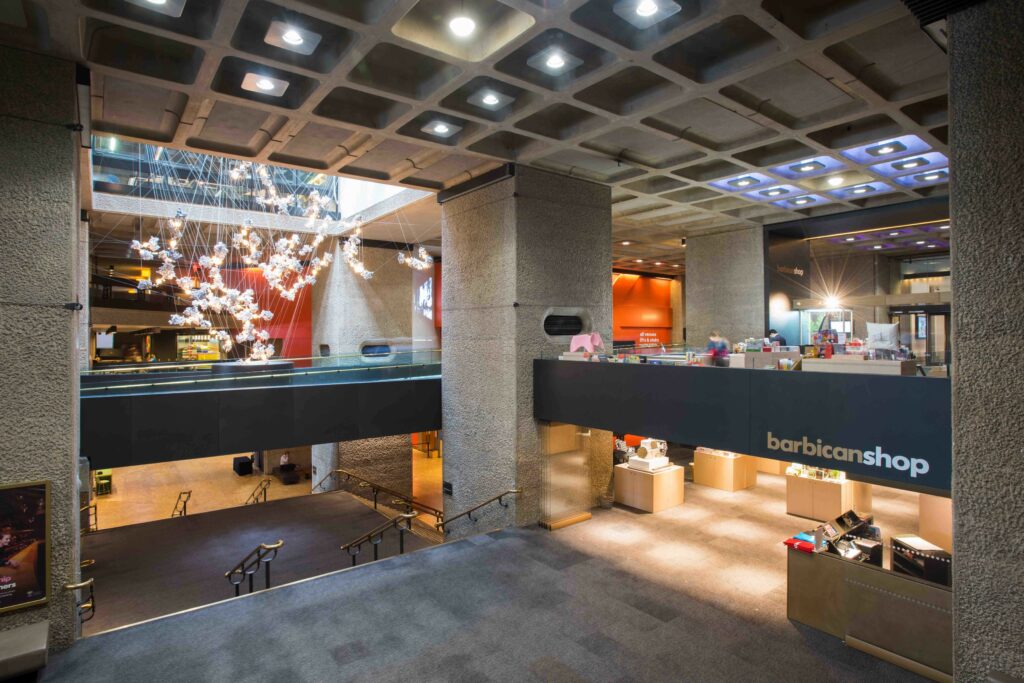 Best Independent Shopping Experiences - Barbican Shop - interior view of the Barbican view of the entrance to the shop 