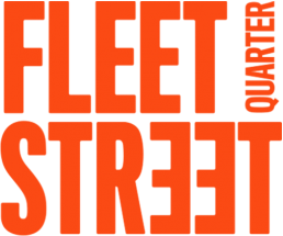 Fleet Street Quarter logo - large orange letters