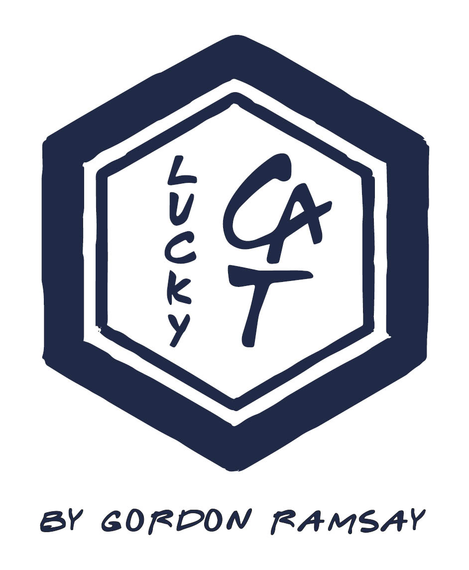 the logo for Lucky Cat 22 Bishopsgate by Gordon Ramsay
